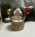 Beautiful Medium Sized Gingerbread House and Base Snow Globe