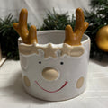 Smiling Deer Pot with Antlers