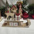 Sleigh Scene Wooden Re-useable Advent Calendar