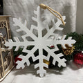 White Wooden Hanging Snowflake