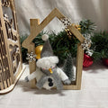 Snowman in House Wooden Christmas Ornament