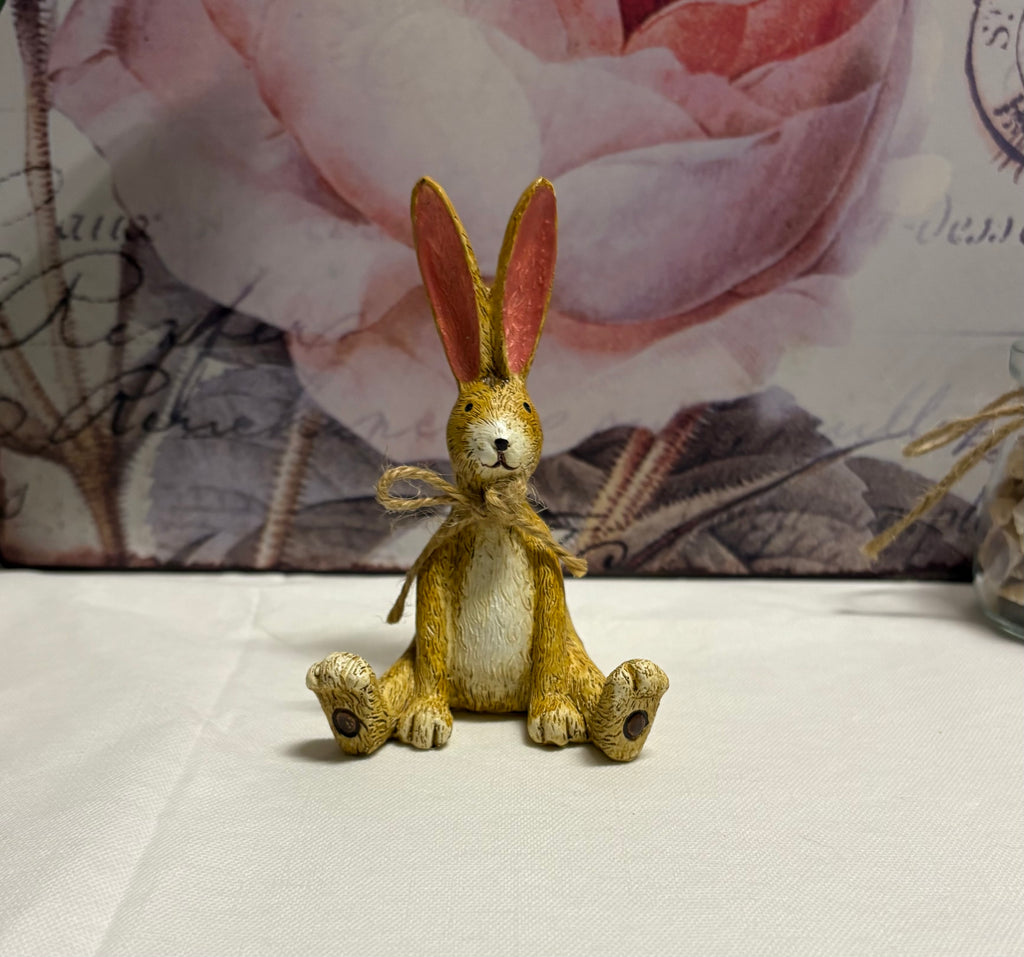 Sitting Relaxed Arms Bunny Resin Figure