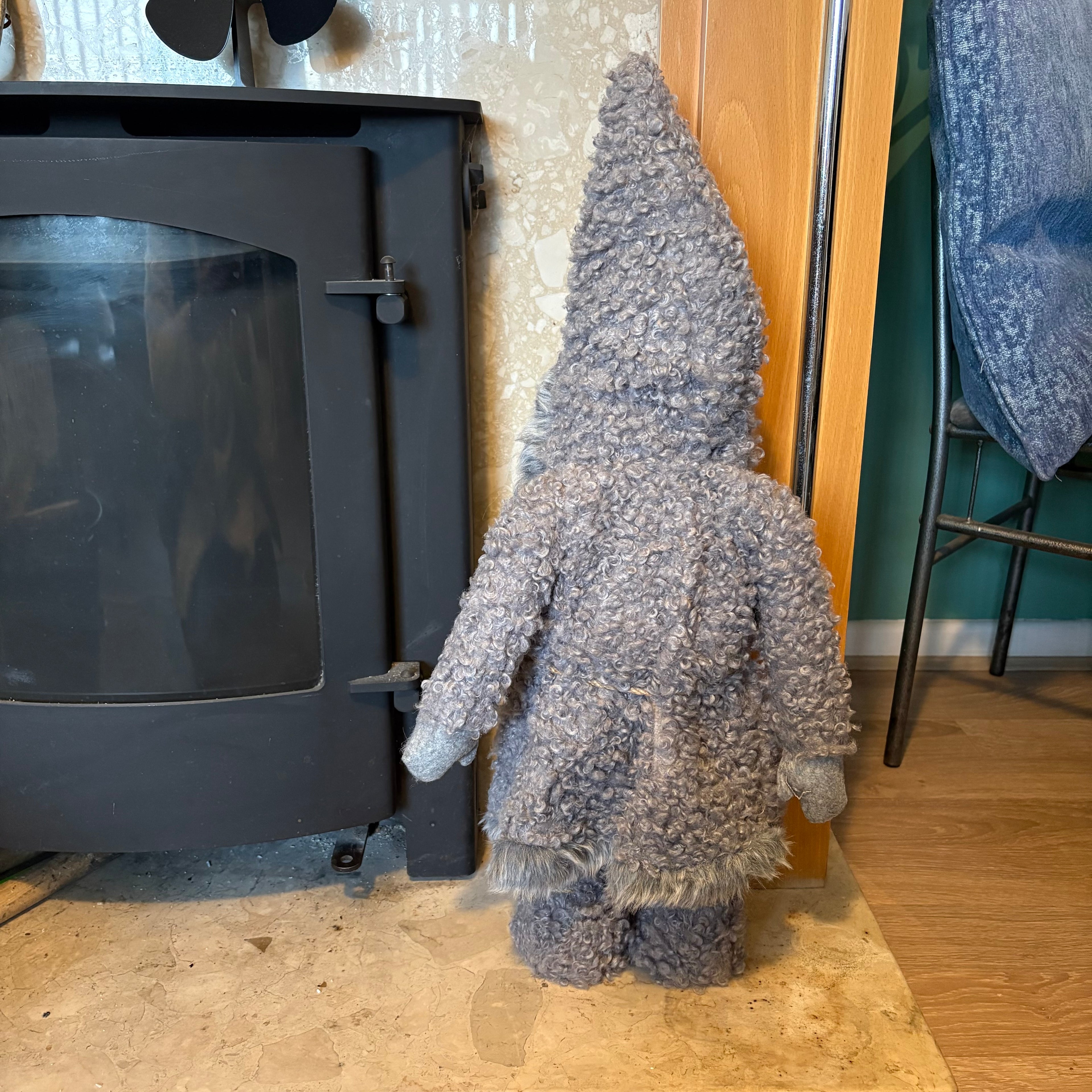 Grey Standing Gonk Christmas Decoration