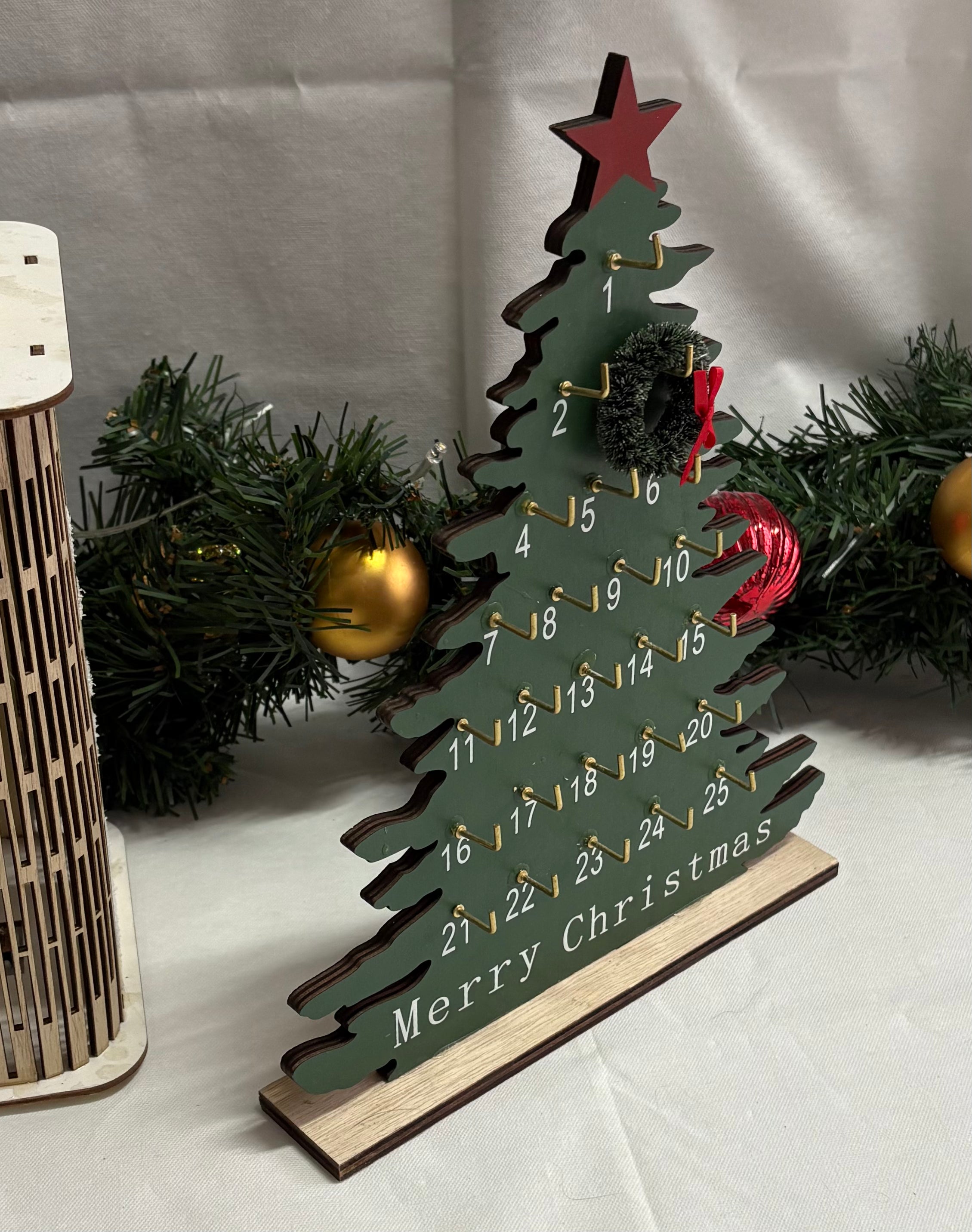Christmas Tree & Wreath Re-useable Advent Calendar Countdown