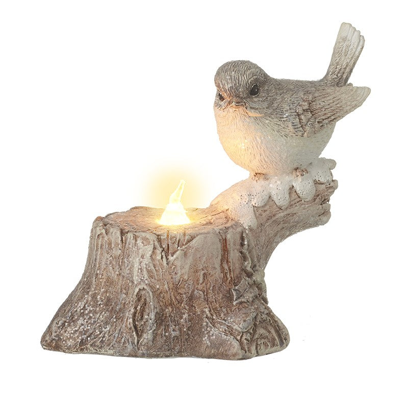 Resin Bird On Light Up Branch Ornament