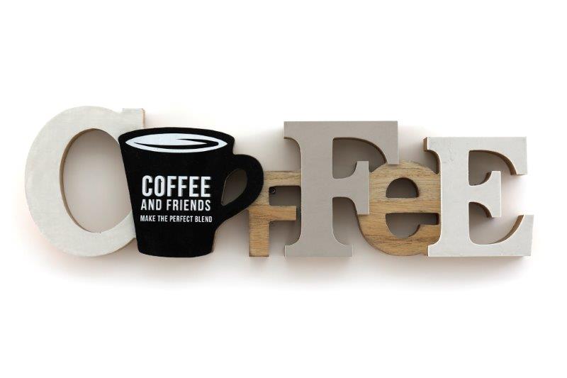 Wooden Block Coffee Sign – 'Friends'