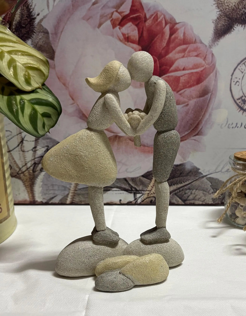 Boy and Girl Pebble Ornament