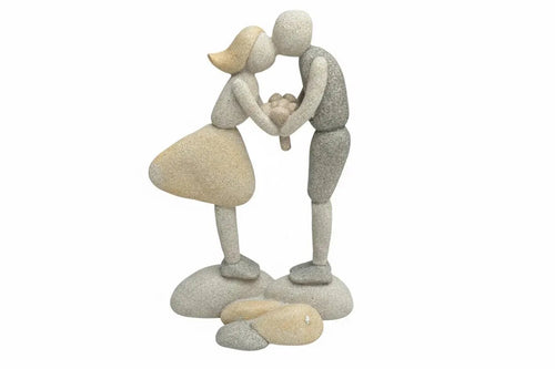 Boy and Girl Pebble Ornament