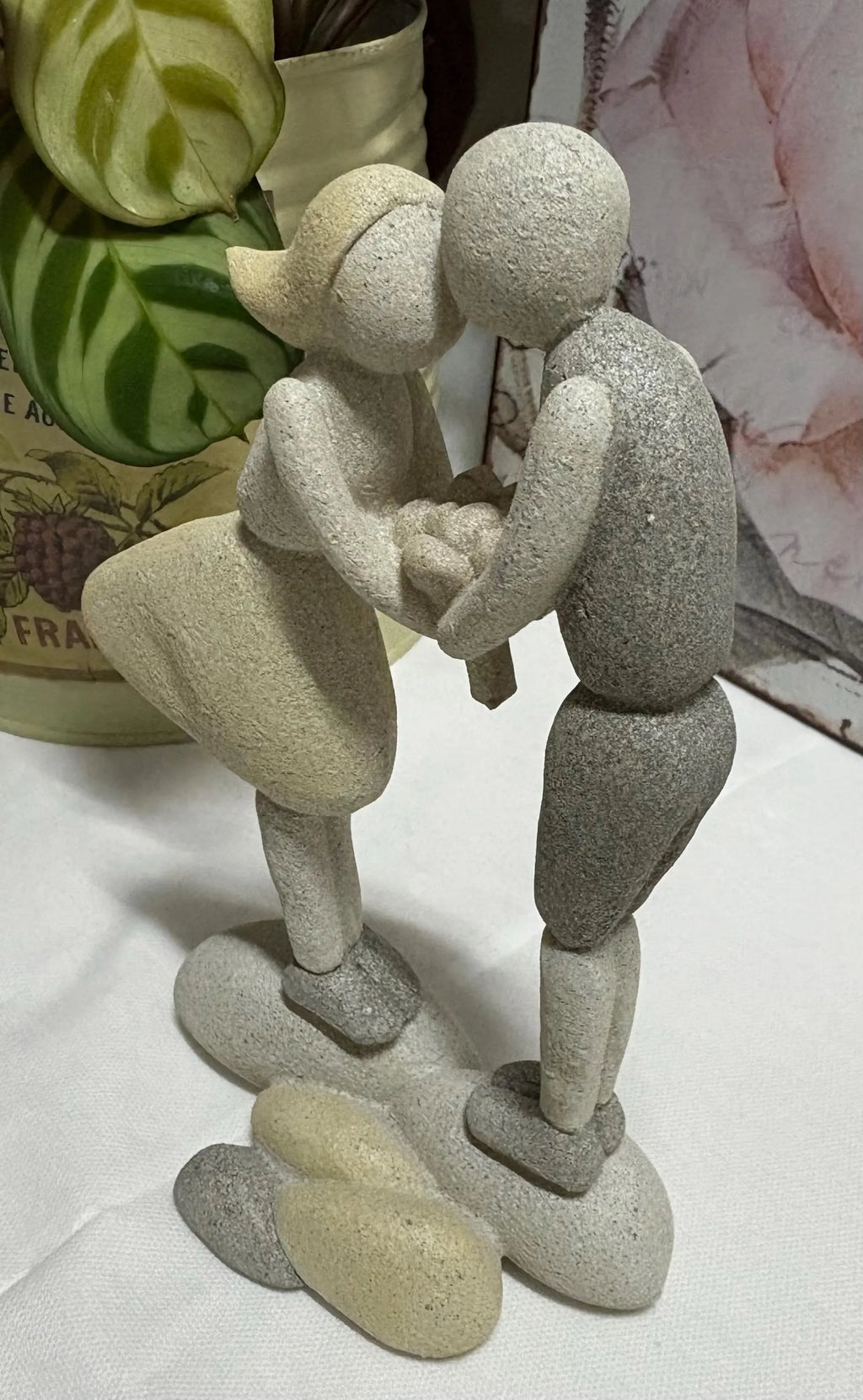 Boy and Girl Pebble Ornament