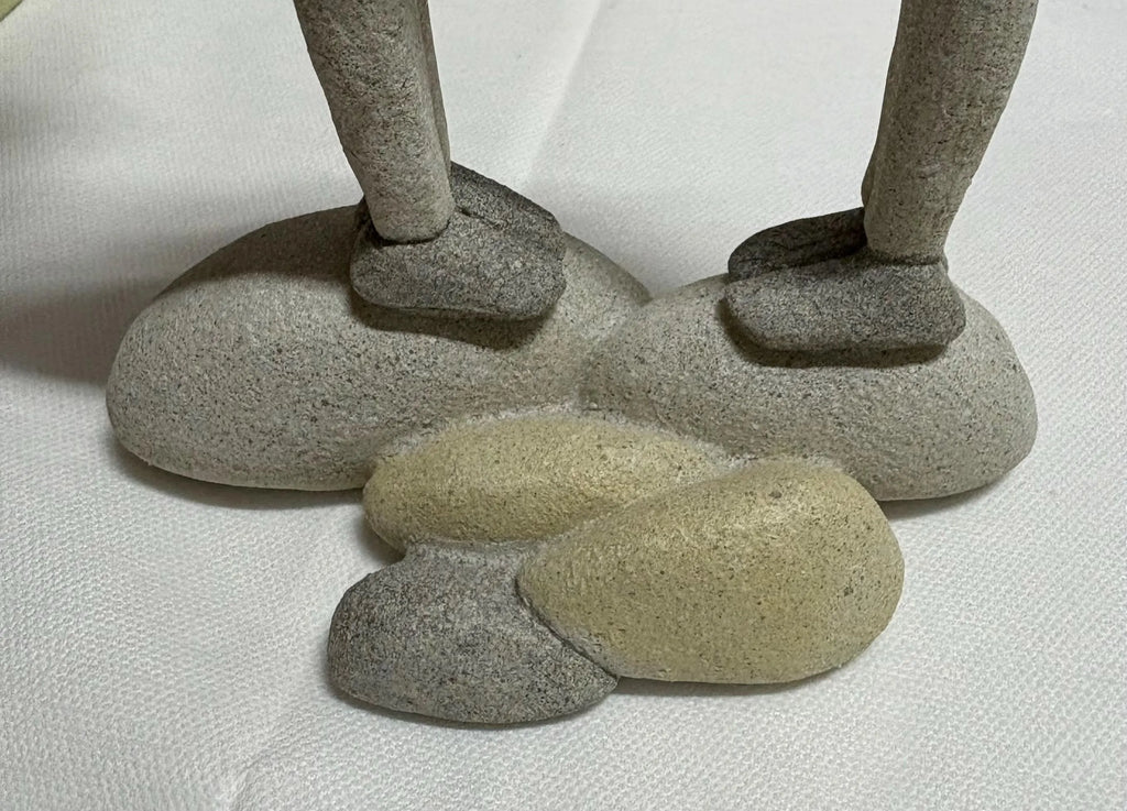 Boy and Girl Pebble Ornament