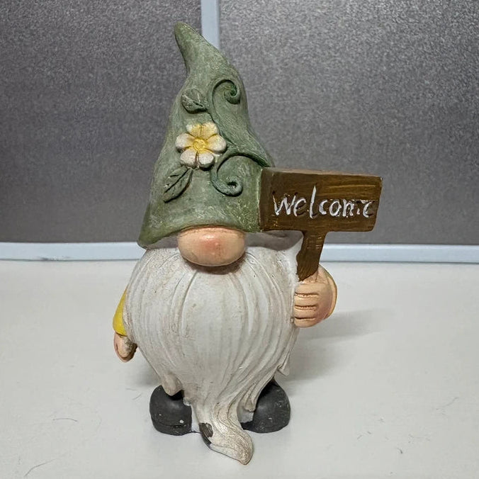 Small Welcome Gnome Resin Ornament