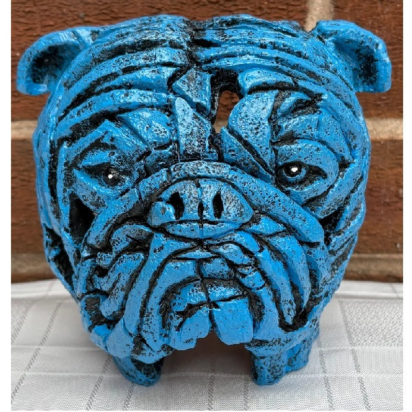 Blue Dog Head Resin Ornament