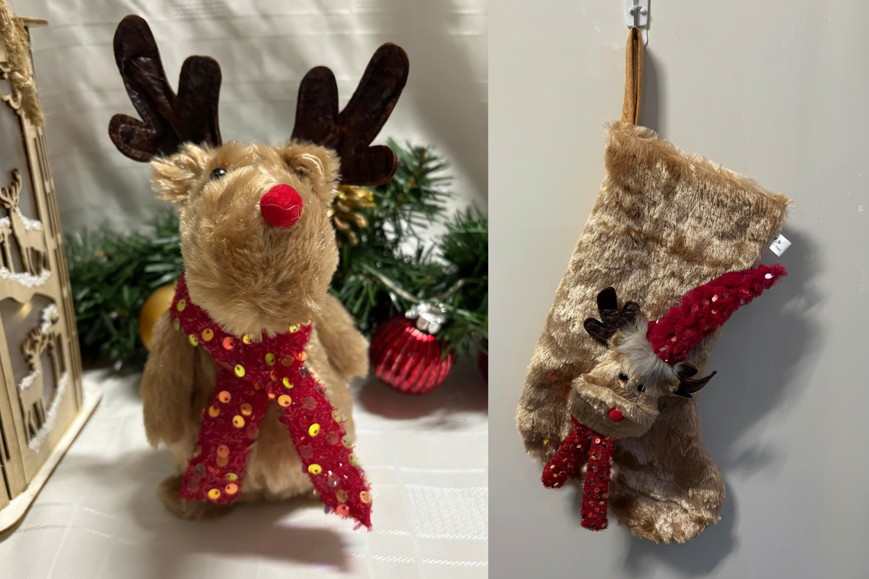 Combined reindeer stocking images