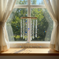 Crystal sun catcher hanging in window