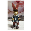 Standing Brown Golfer Bunny Hare Rabbit Figure Ornament
