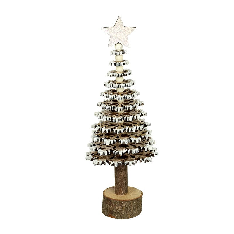 Gorgeous Glittery Wooden Christmas Tree Decoration