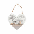Vintage Hanging Wooden Heart Shaped Caravan Sign - 2 Designs