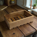 Slatted Wooden Storage Tray, 30cm