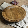 Round Wooden Beaded Edge Decorative Plate, 40cm