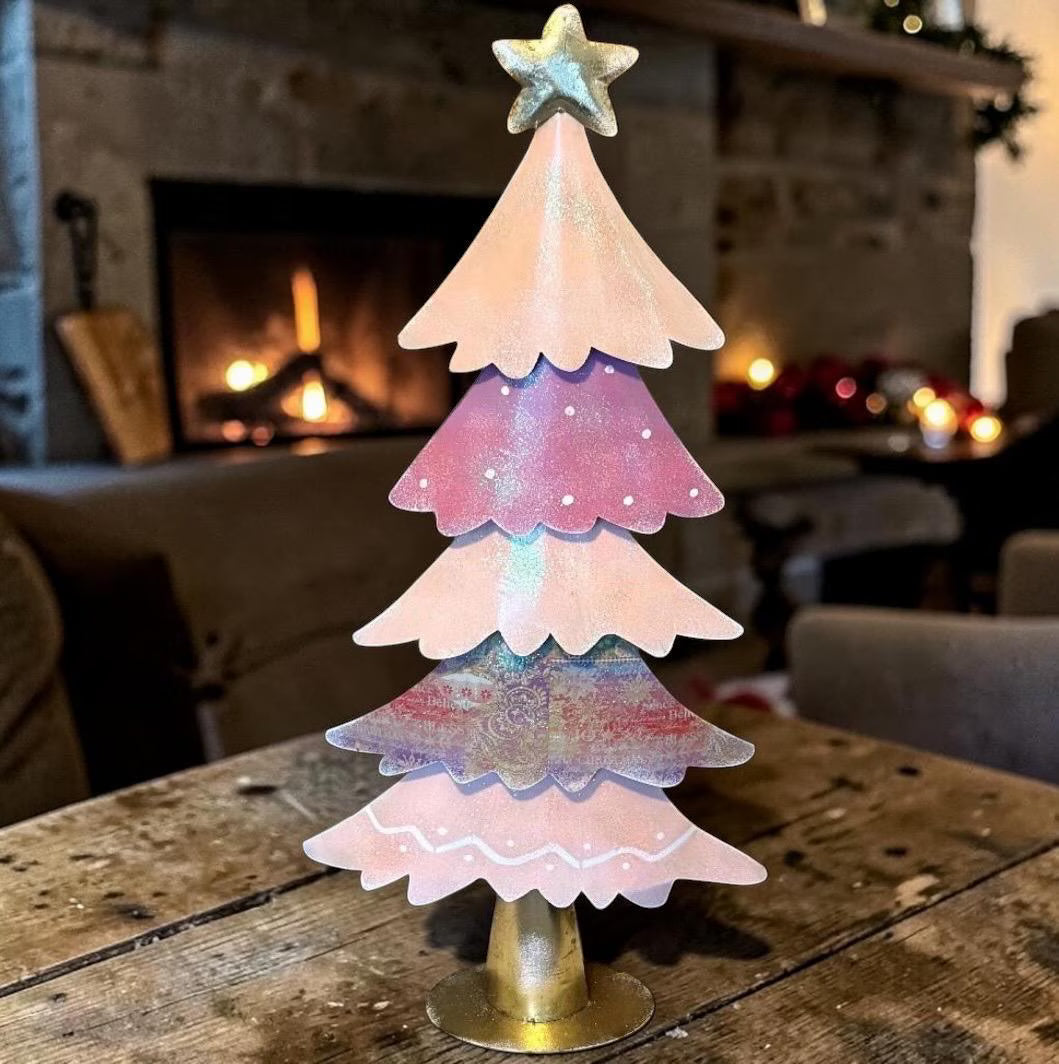 Statement Pale Pink Large Metal Tree Ornament - 100cm