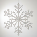 Iridescent glittery snowflake hanging decoration