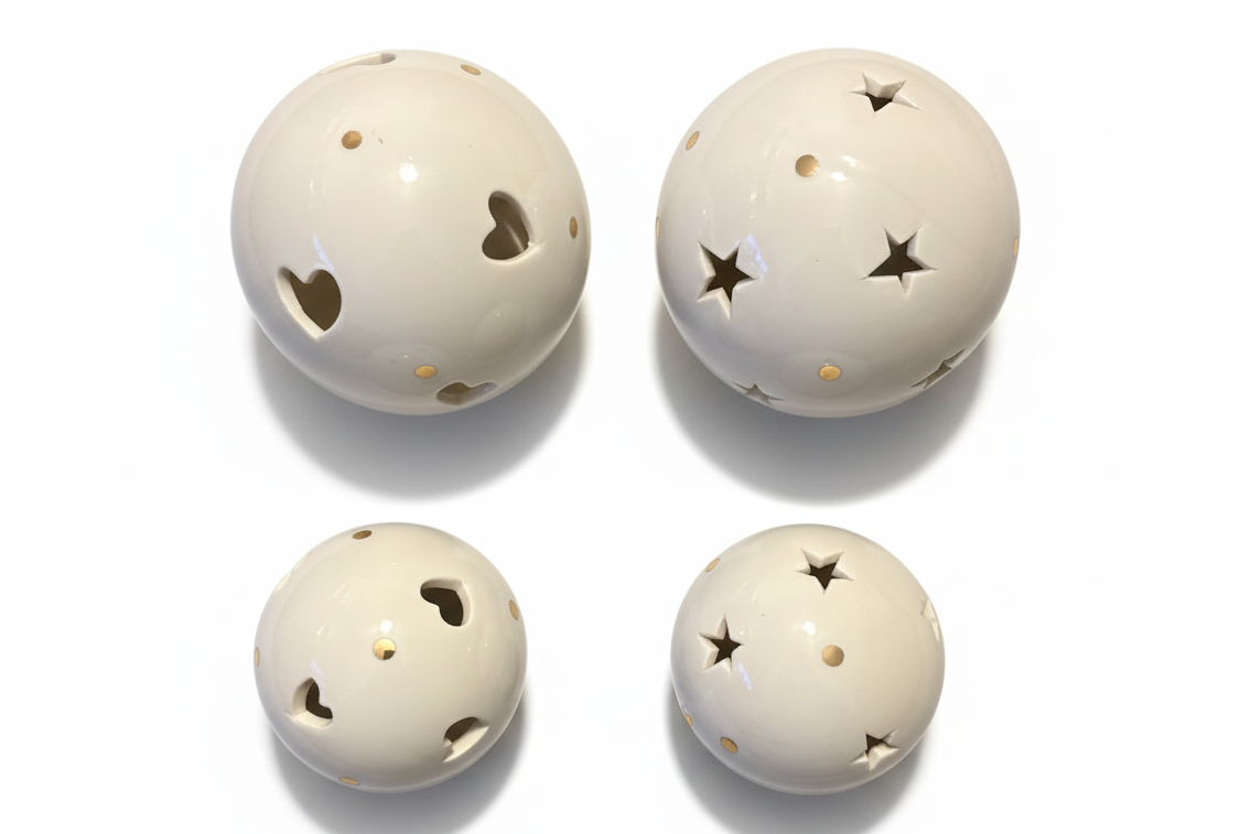 LED ornament balls with clean background