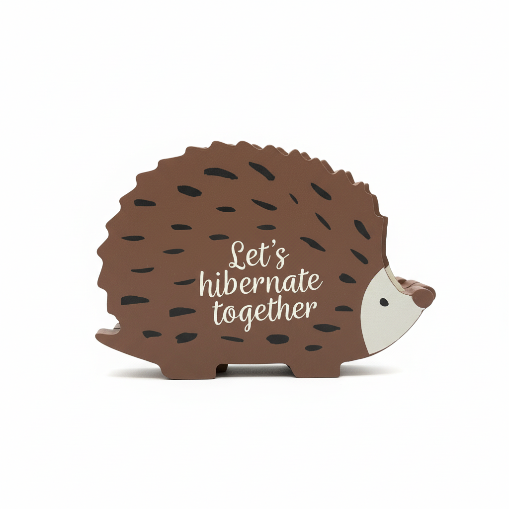 Let's Hibernate Together Hedgehog Ornament