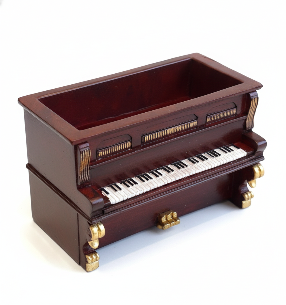 Piano-shaped planter box - clean background