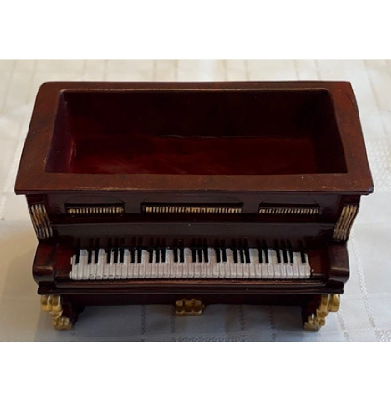 Piano-Shaped Wooden Planter Box - Miniature Piano Design