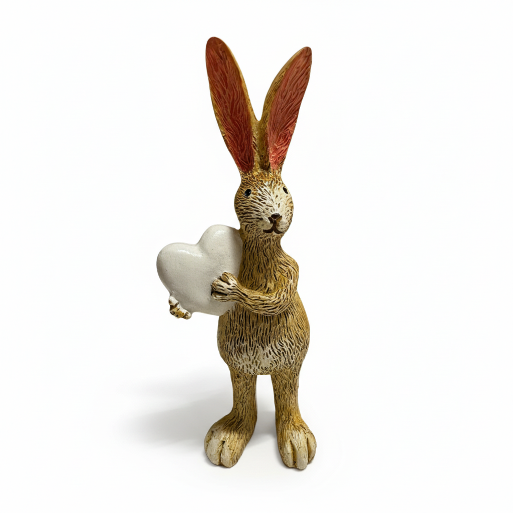 Rabbit Figurine – White Background Square