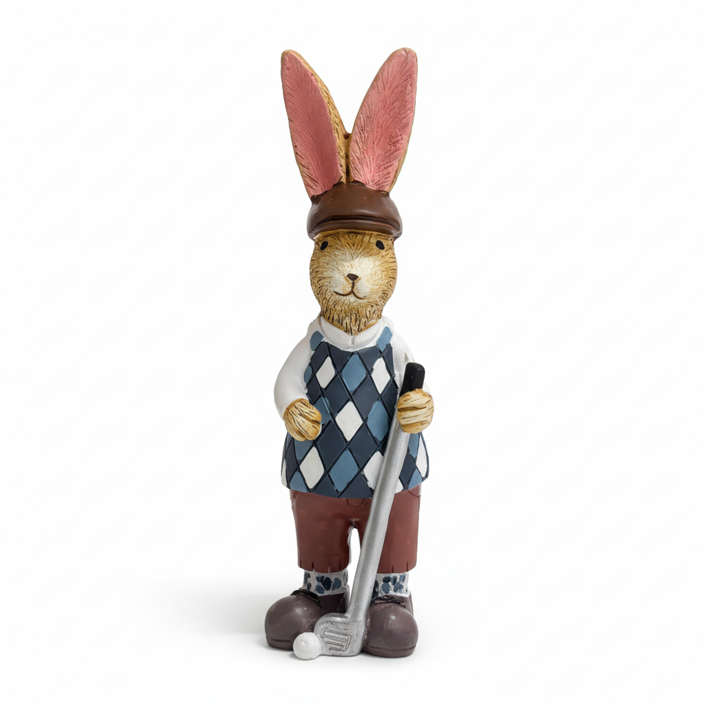 Rabbit figurine with background removed