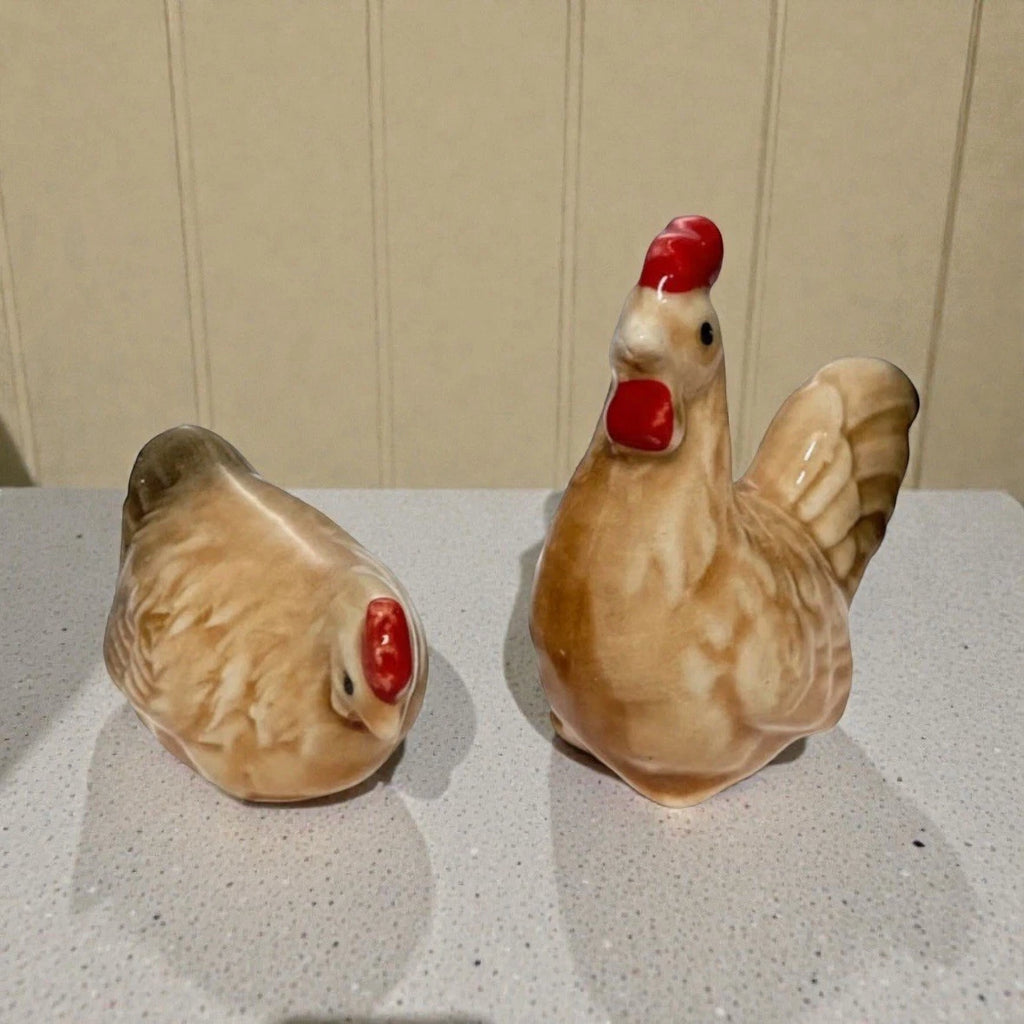 Ceramic Chicken Ornaments Set - Farmhouse Home Décor