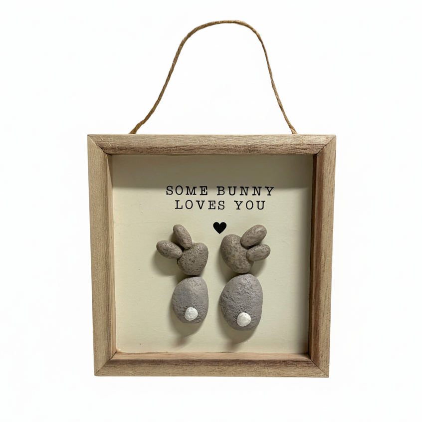 Some Bunny Loves You - White Background Square