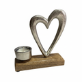 Square heart tealight holder with background removed