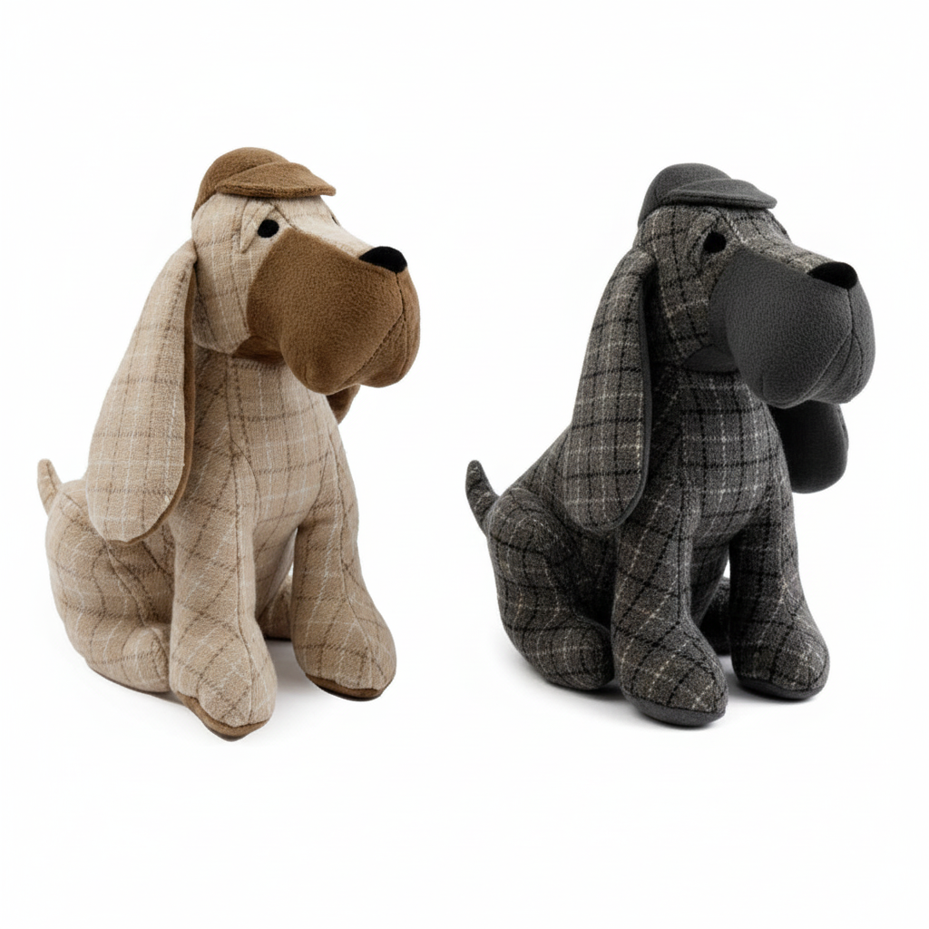 Tartan Dog Doorstops Square