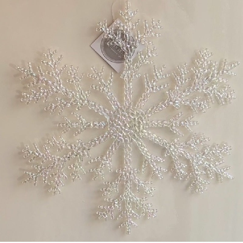 Iridescent Hanging Snowflake Christmas Decoration - 25cm