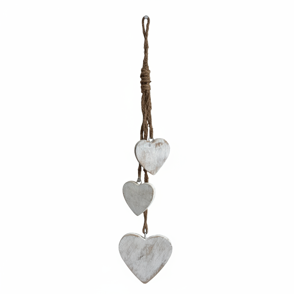White Heart Garland – White Background
