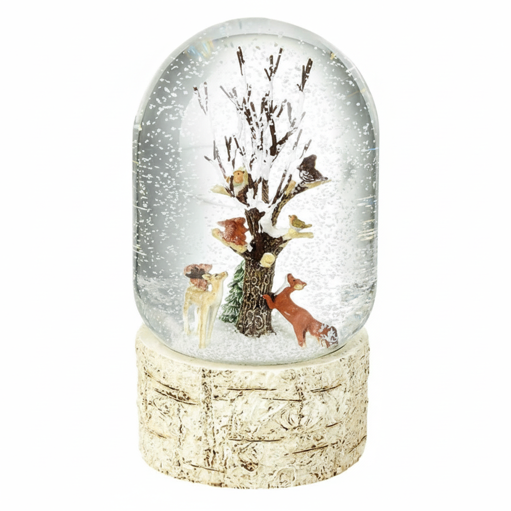Woodland snow globe square